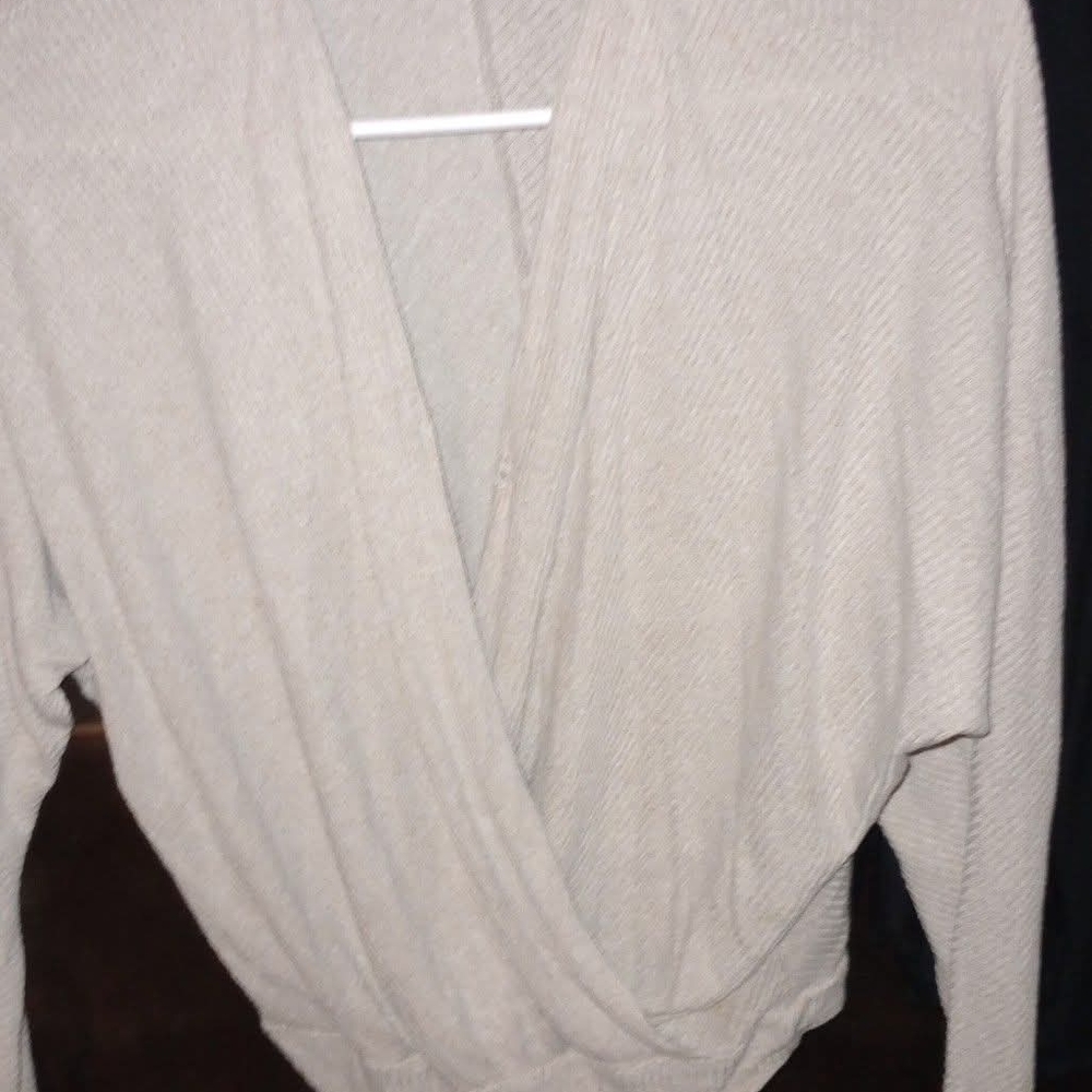 Express Cream Wrap Bodysuit